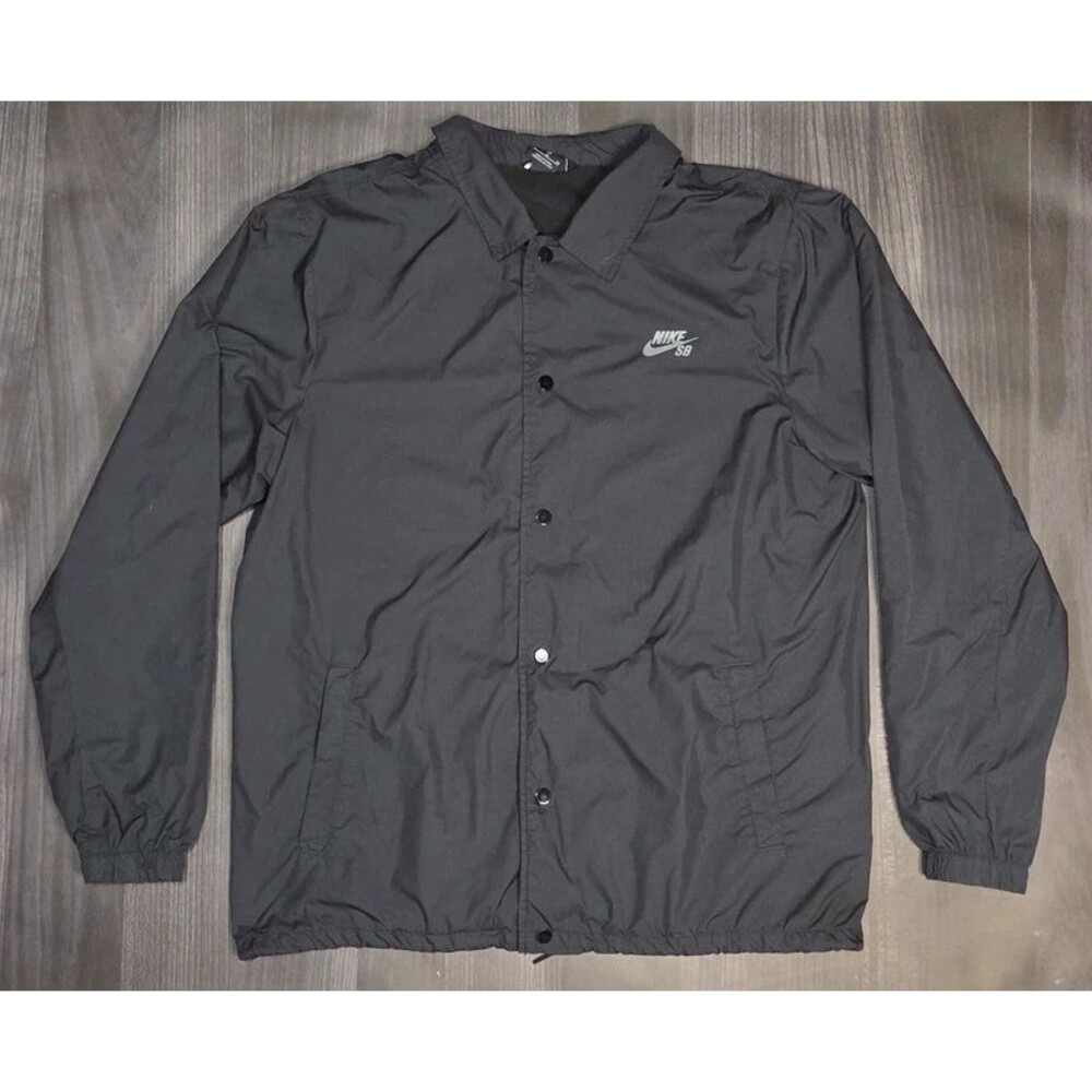 Nike SB Jacket Coaches Windbreaker Mens XL Charcoal Gray Shield Lightweight